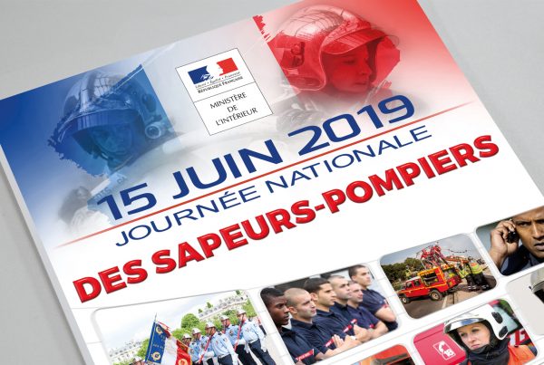 Journée nationale sapeurs-pompiers France. Portfolio de Bruno Lemaistre, graphiste freelance à Paris