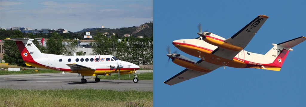 Avions Beechcraft et Dash Sécurité civile